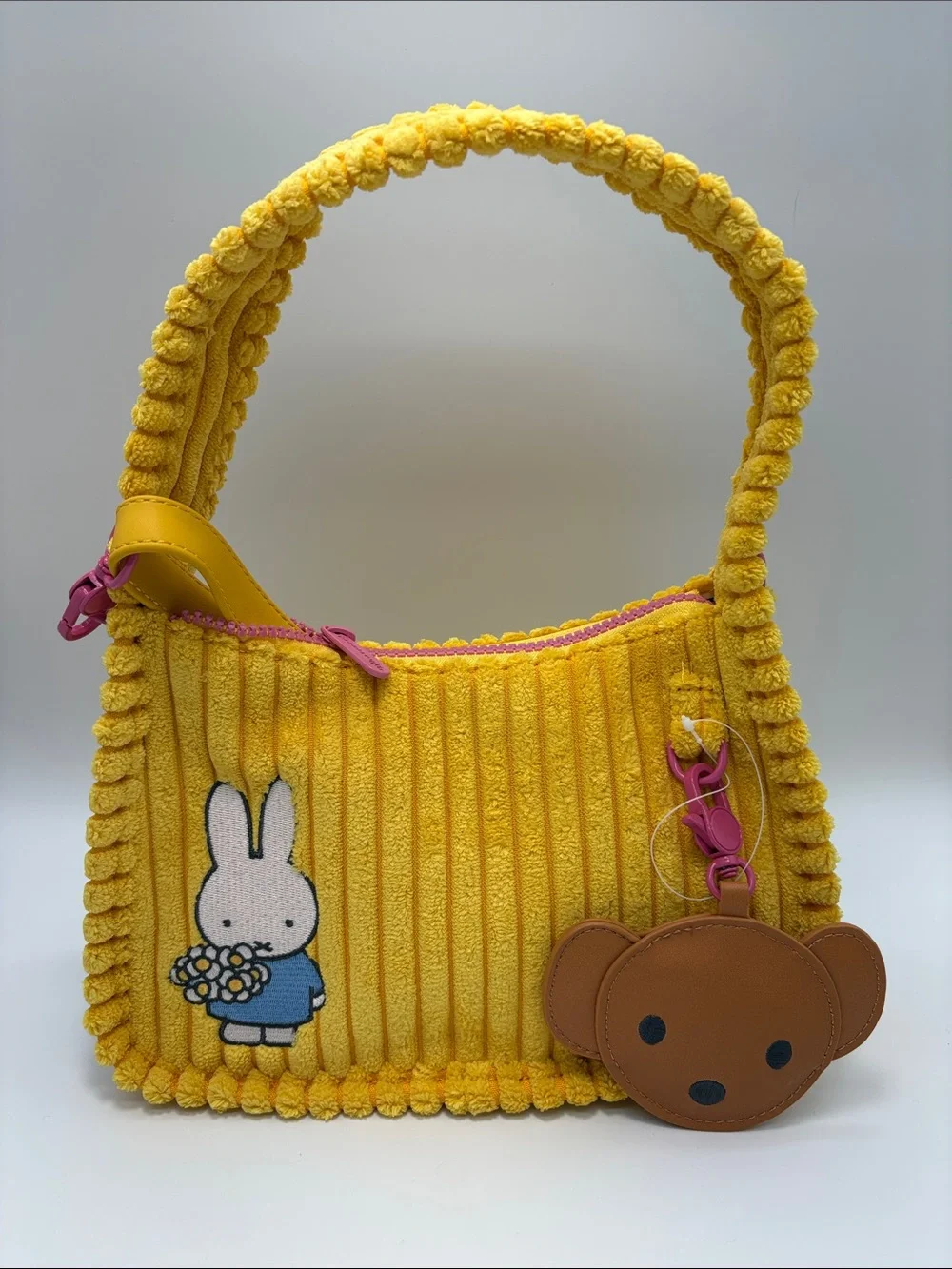 Whatever Makes You Happy Miffy Yellow Corduroy Purse